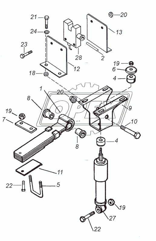 4308-5001006-01 Установка задней подвески кабины